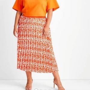 Future Collective by Kahlana Barfield Orange Long Skirt